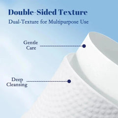 Ito Disposable Face Towel 80 Sheets-White product with text indicating double-sided texture for gentle care and deep cleansing 