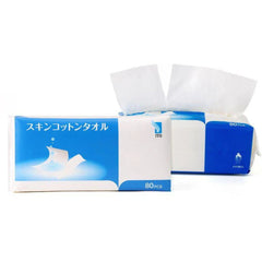 Ito Disposable Face Towel 80 Sheets-Box of cotton towels with a blue label 