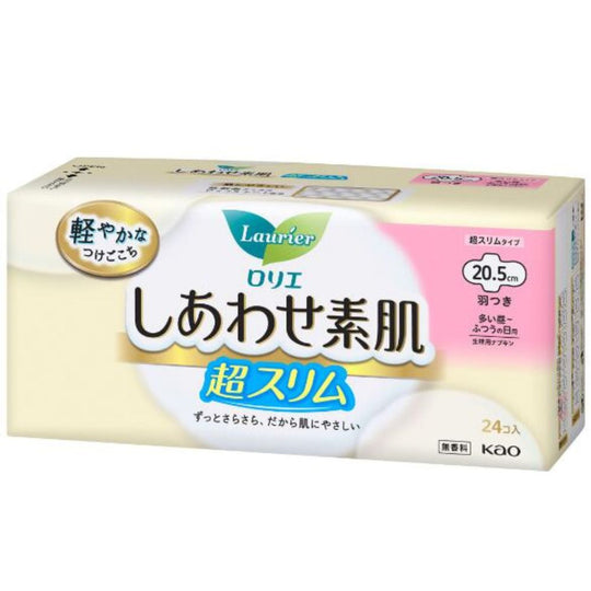 Laurier F Happy Skin Ultra- Slim For Normal Day With Wings 20.5cm 24pcs