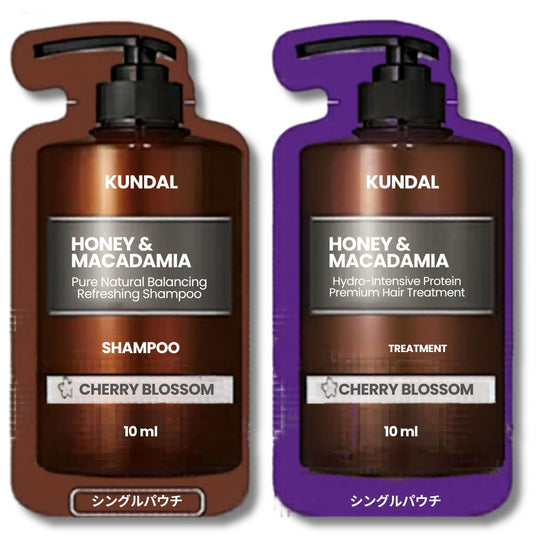 Honey & Macadamia Shampoo & Treatment Travel Set- Cherry Blossom 10ml+ 10ml