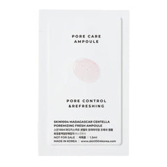 Pore Care Ampoule packaging with text on a white background