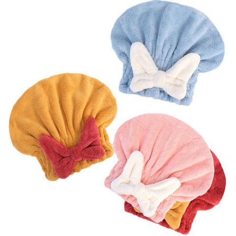 Bow-Tie Hair Drying Cap 1Pcs