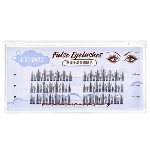 JONBOS Single-Cluster False Eyelashes-# Devil Pointed Tail Model