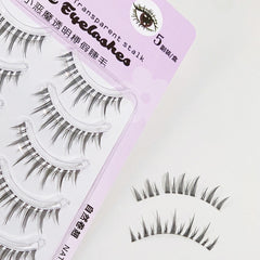 Xixi Little Devil False Eyelashes 5 Pair - Transparent stalk