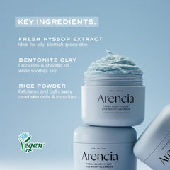 Blue Hyssop Rice Mochi Cleanser 120g