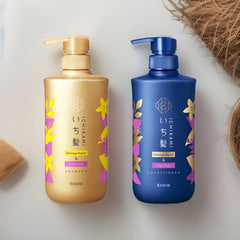 Ichikami Shampoo & Conditioner Pair Set (Damage Repair & Color Care) 480ml + 480g