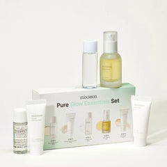 Pure Glow Essentials Set (Bean Cream 15ml + Bean Cleansing Oil 20ml + Bean Essence 20ml + Centella Cleansing Foam 20ml + Centella Toner 30ml)