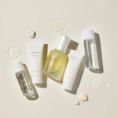 Pure Glow Essentials Set (Bean Cream 15ml + Bean Cleansing Oil 20ml + Bean Essence 20ml + Centella Cleansing Foam 20ml + Centella Toner 30ml)