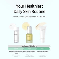 Pure Glow Essentials Set (Bean Cream 15ml + Bean Cleansing Oil 20ml + Bean Essence 20ml + Centella Cleansing Foam 20ml + Centella Toner 30ml)
