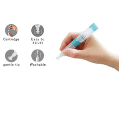 Mushroom-shaped resin applicator bulb tip of the Epoch Chemical Shimitori emergency clothing pen.