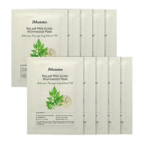 JM Solution Releaf Mild Acidic Wormwood Mask- 10Masks