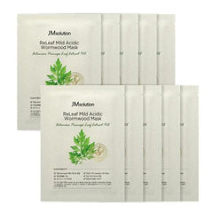 Multiple JMsolution ReLeaf Mild Acidic Wormwood Mask packages on a white background