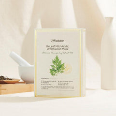 JM Solution ReLeaf Mild Acidic Wormwood Mask packaging on a neutral background