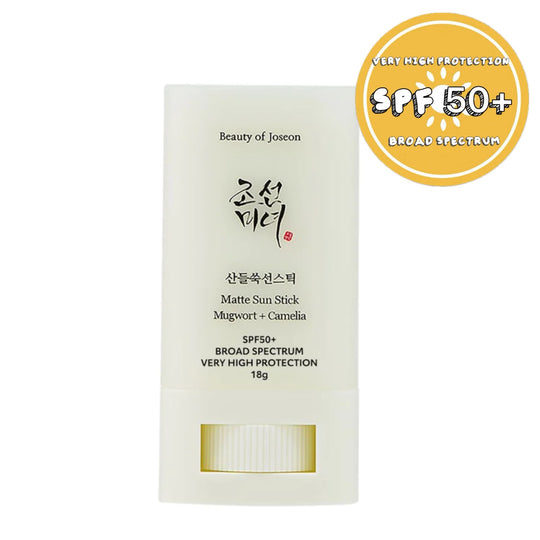Matte Sun Stick: Mugwort + Camelia Spf50+ Broad Spectrum 18g