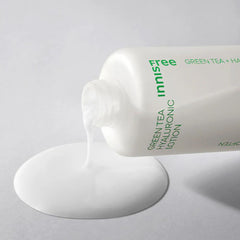 Innisfree Green Tea Hyaluronic Lotion bottle with texture