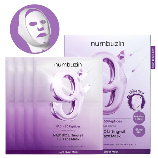 No.9+ NAD+ Bio Lifting-Sil Full Face Mask 4ea Set