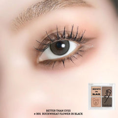 Matte black and buckwheat toned eye palette – ROM&ND K-beauty makeup