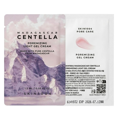 skin1004 Madagascar Centella Poremizing Light Gel Cream  Sachet 1.5ml-THE COSMETIC STORE NZ