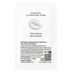 Product label for Tea-Trica BS Cream with branding and product details on a white background- skin1004 Madagascar Centella TA-TRICA B5 CREAM Sachet 1.5ml-THE COSMETIC STORE NZ
