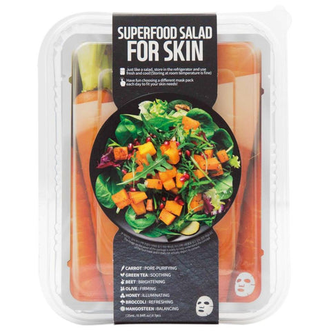 Superfood Carrot Salad For Skin Mask Pack 7Pcs