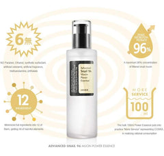 COSRX-Snail 96 Mucin Essence 100ml – Repair & Hydrate- The Cosmetic Store New Zealand