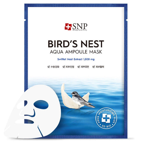 BIRD'S NEST AQUA AMPOULE MASK SHEET #1PC - SNP - The Cosmetic Store New Zealand