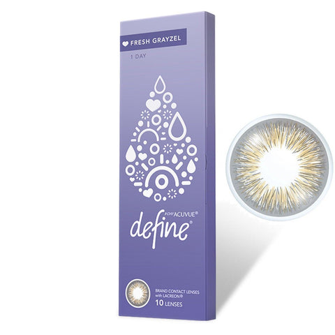 DEFINE 1 DAY CONTACT LENS #FRESH GRAYZEL 10P - The Cosmetic Store New Zealand