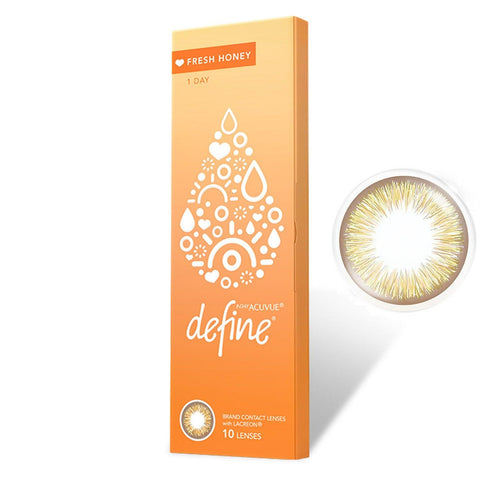 DEFINE 1 DAY CONTACT LENS #FRESH HONEY 10P - ACUVUE - The Cosmetic Store New Zealand