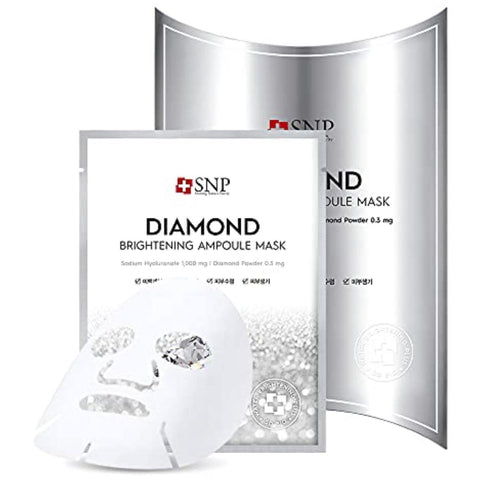 DIAMOND BRIGHTENING AMPOULE MASK PACK #10pcs - SNP - The Cosmetic Store New Zealand