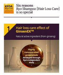 HAIR LOSS EXPERT CARE SHAMPOO # NORMAL & DRY SCALP 400ML - RYO - The Cosmetic Store New Zealand