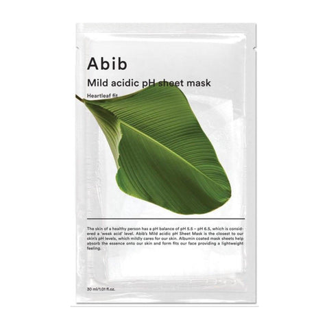 MILD ACIDIC PH MASK SHEET #HEARTLEAF FIT 1P - ABIB - The Cosmetic Store New Zealand