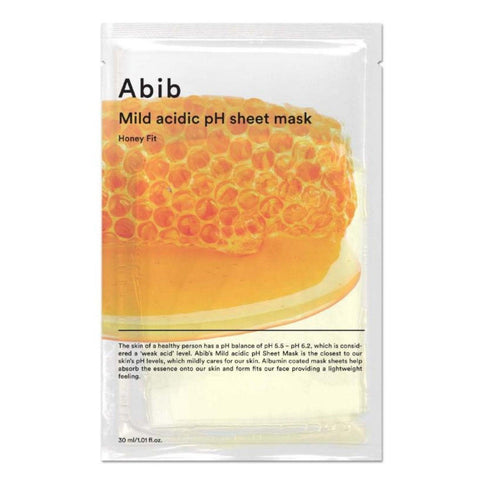 MILD ACIDIC PH SHEET MASK PACK HONEY FIT 10PCS - ABIB - The Cosmetic Store New Zealand