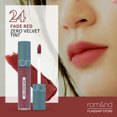 ROM&ND Zero Velvet Tint #24 FADE RED | The Cosmetic Store New Zealand